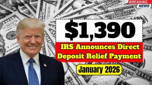IRS Announces $1,390 Direct Deposit Relief Payment For January 2026
