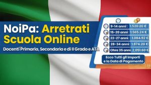 NoiPa: Arretrati Scuola Online per Docenti Primaria, Secondaria e di II Grado e ATA – Ecco Tutti gli Importi e la Data di Pagamento