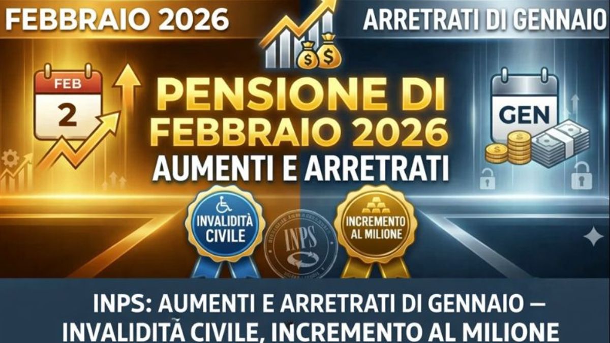 Pensione di Febbraio 2026 INPS: Aumenti e Arretrati di Gennaio – Invalidità civile, Incremento al milione