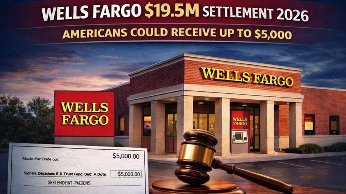 Wells Fargo $19.5M Settlement 2026, Americans Could Receive Up to $5,000